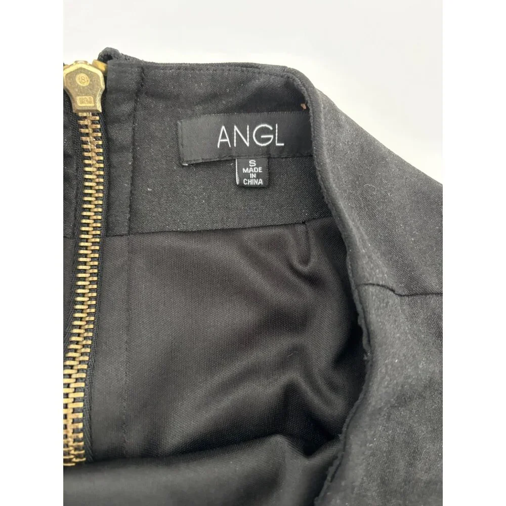 Mini Skirt Small BodyCon Gold Zip Adjustable Slit Streetwear Minimalist Preppy - Picture 8 of 15